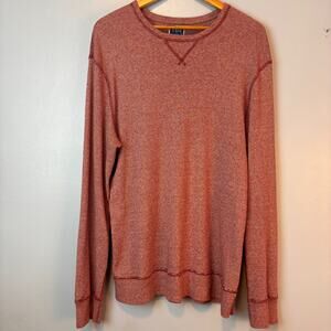 J. Crew Thermal Crewneck Mens Large 100% Cotton 100% Cotton Red